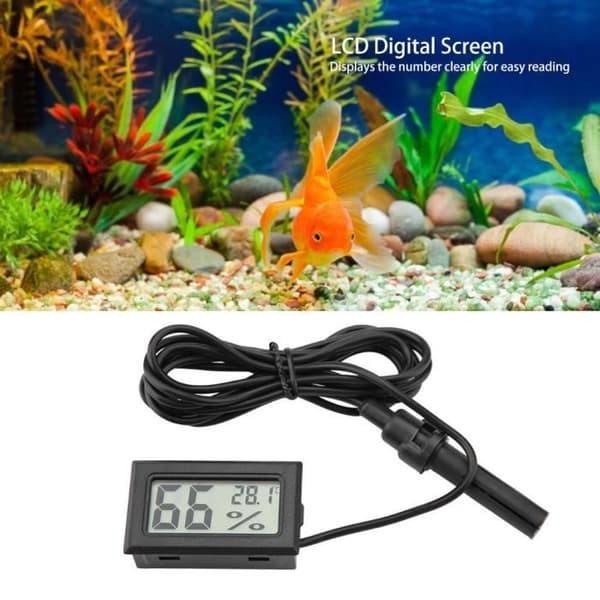 Termometer Hygrometer Digital LCD-skjerm Termometer Måling Temperaturtester for Akvarium