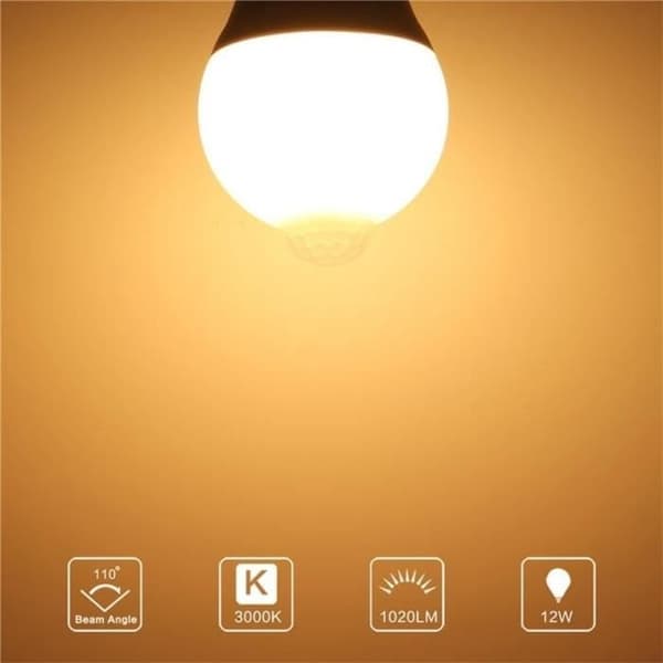 (vit) STILLCOOL E27 LED-lampa med rörelsesensor - Varmvit - IP42 PIR