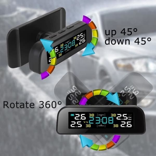 TPMS-trykksensor, intern sensor -- Universelt trådløst soldrevet dekktrykkovervåkingssystem TPMS