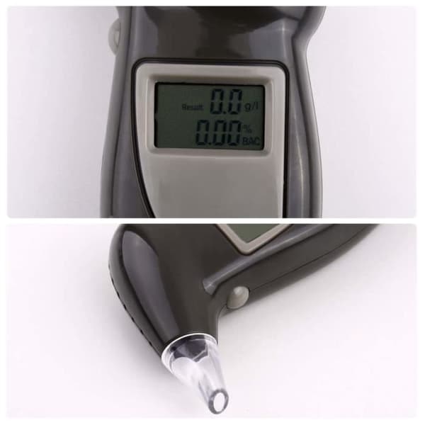 Digital alkoholpustester Alkometeranalysator Detektor Test Nøkkelring Alkometer LCD-skjerm