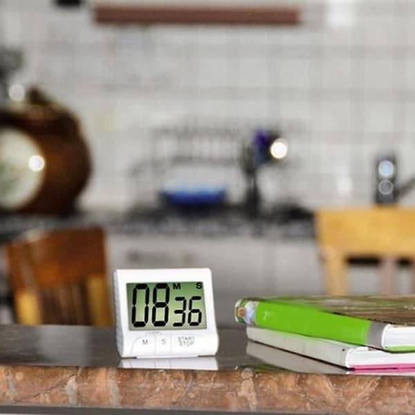 Digital kökstimer, nedräkning, extra stor display, stark magnetisk baksida och utdragbart
