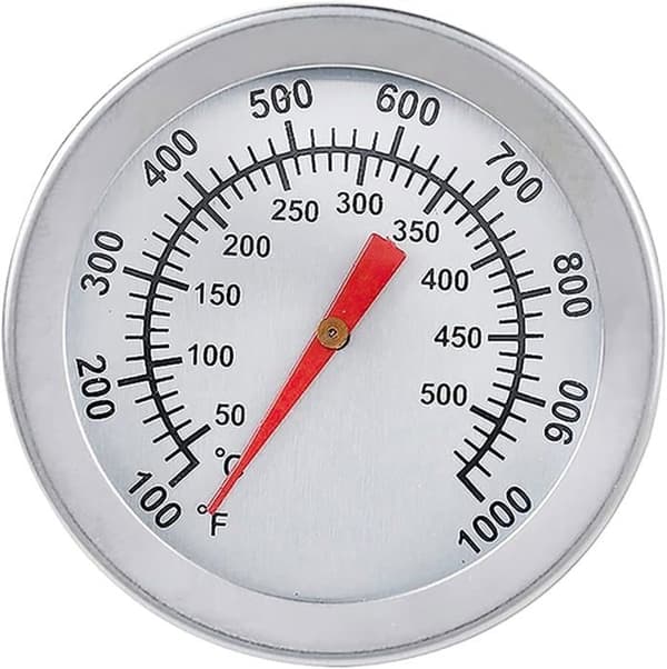 Grilltermometer, ovntermometer i rustfrit stål, analogt displaytermometer, maks. 500°C/1000°F