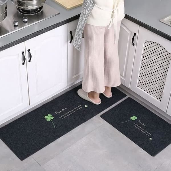 Mattor - Kök - Polyester - Halkfri - Hög absorption - 2 mattor (40x60cm + 40x120cm)