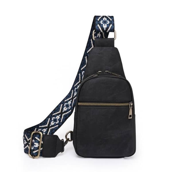 (Sort)INSFITY crossbody-mavetaske i kunstlæder til kvinder - Sort