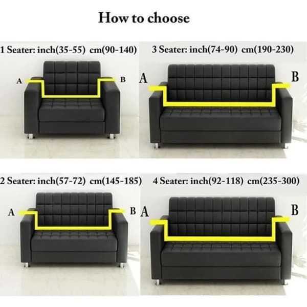 (Lysegrått) Trekk til 3-seters sofa - Fløyel - Lysegrått - 190-230 cm - Elastisk - Vaskbart