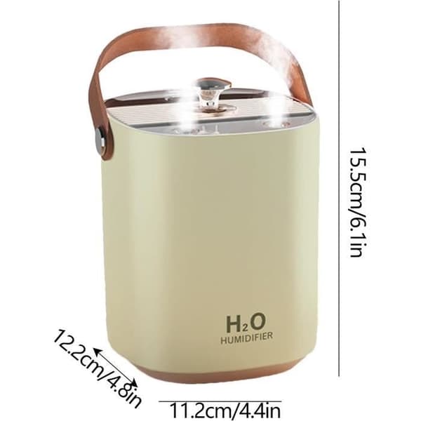 Luftfuktare för sovrum 1200ml luftfuktare för sovrum och växter, luftfuktare med 10 timmars användning
