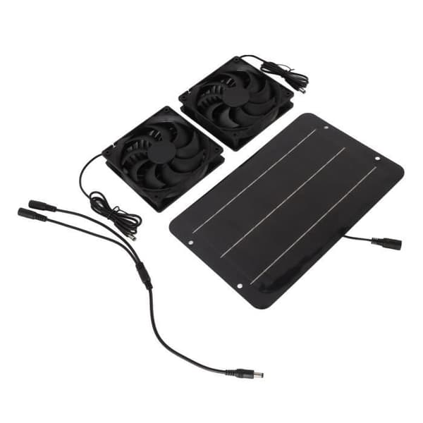 Solcelleviftesett - EJ.LIFE - 10W - Vanntett - 12V - Plug and Play