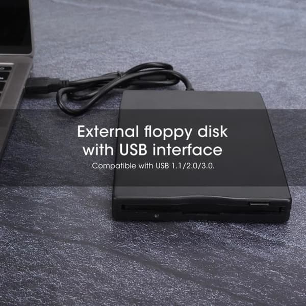 Bærbart diskettedrev - Uspecificeret - 3,5 tommer - USB 1.1/2.0/3.0 - Windows-kompatibel - Ultratynd