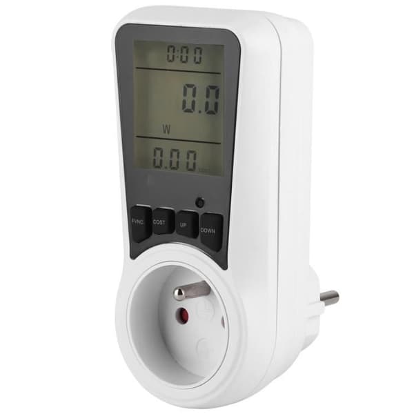 Wattmeter - TBEST - DDS109L - Digital LCD - Overbelastningsalarm - Kablet