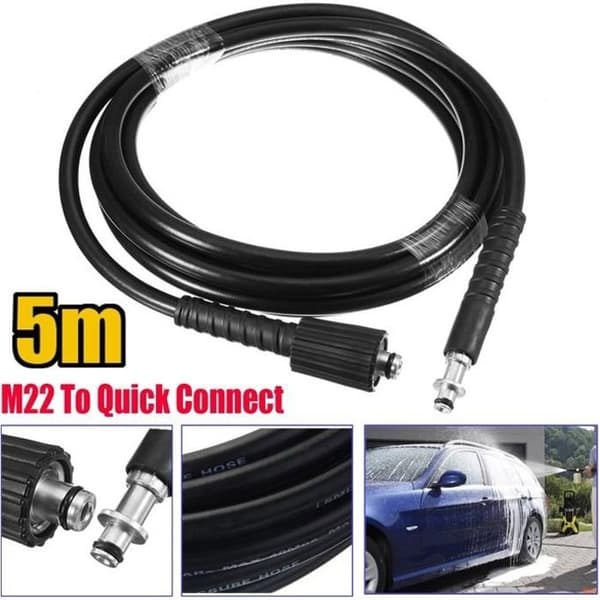 5M högtryckstvättslang flexibel för Karcher K 9mm M22 hane adapter