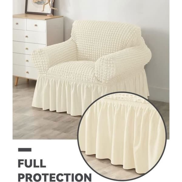 Sofatrekk - 1-seter - HONTTOR - Slitesterkt - Høy elastisitet - Størrelse S - Beige