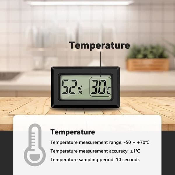 Mini digitalt LCD-termometer hygrometer temperatur- og fugtighedsmåler (5 stk.)