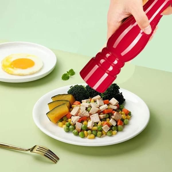 (Röd) Pepparkvarn - 25 cm - Bokträ - Röd - Manuell