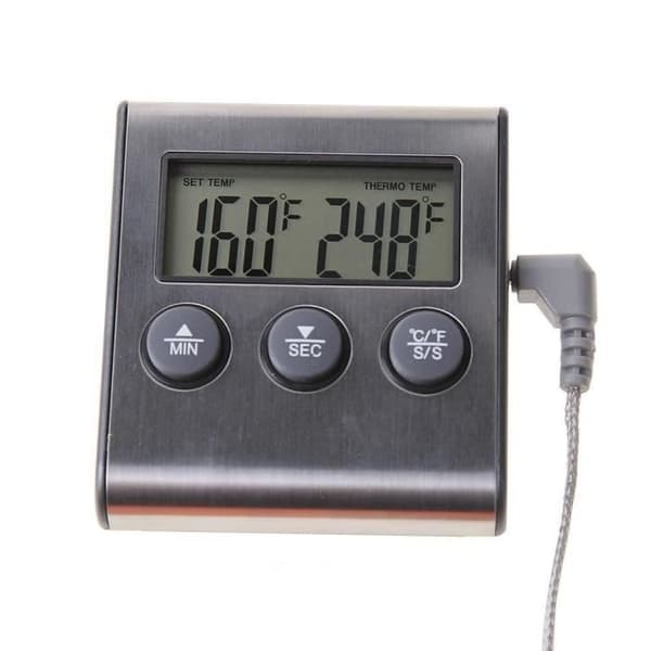0-300℃ Kökstermometer med prob, Kökstermometer och timer, Digital probtermometer för kött och grill