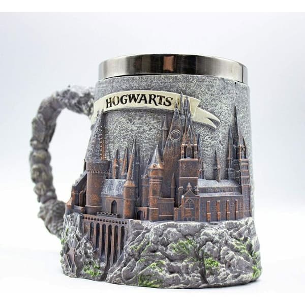 (färgad)Mugg - Harry Potter - Hogwarts - 350ml - Polyresin - Grå