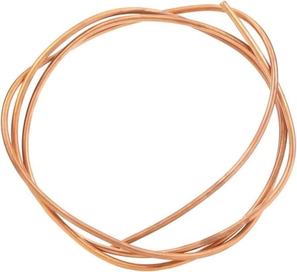 2m C1100 T2 Kopparrör, Bromsslangar Ytterdiameter 6mm/Innerdiameter 5mm Flexibel Spiralslang för Luftkonditionering Kylskåp