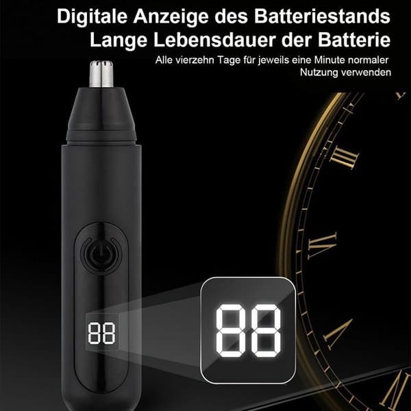 Näs- och öronhårstrimmer 5W elektrisk näshårstrimmer, tyst drift (50dB)