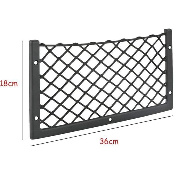 Bilförvaringsnät - Universal - 2-pack - Hög elasticitet - 36 x 18 cm - Svart
