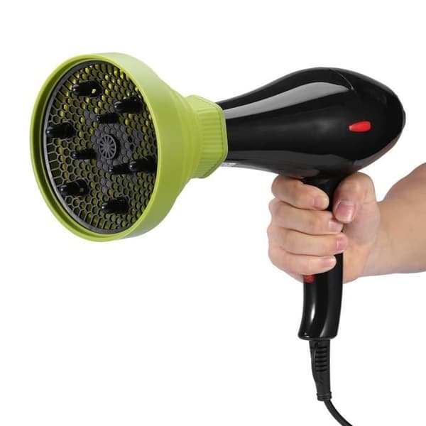 (Grønn) Sammenleggbar silikon hårføner diffuser (Grønn)