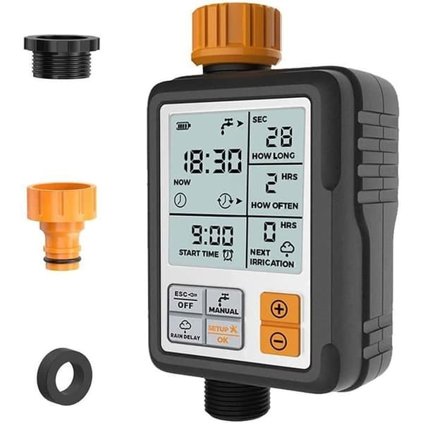 Bevattningstimer Trädgårdskran Programmerbar Digital Automatisk Slangkran Sprinkler Timer Controller