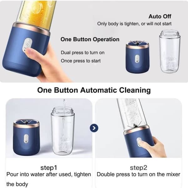 Multifunksjonell blender - APERIL - Bærbar - 400 ml - USB-oppladbar