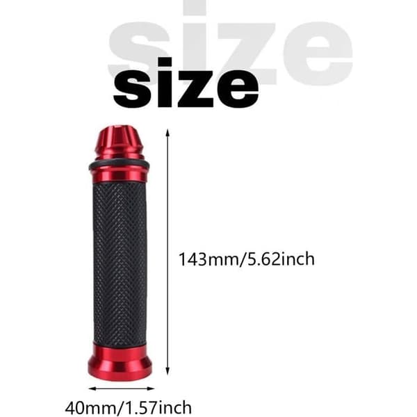 22mm Universal Aluminium Motorcykel Styrgreb - Rød