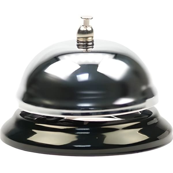 (Sort) Bordklokke - Sort - Metal - 8,5 cm - Indendørs/udendørs brug - Elegant