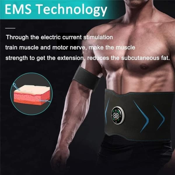 Muskelstimulator - Uspecificeret - Mavebælte - LCD-skærm - 10 tilstande - 39 niveauer