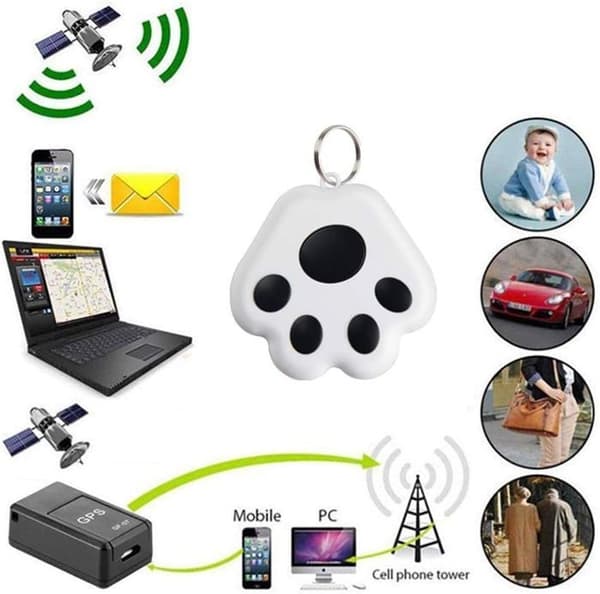 Bærbar Bluetooth Anti-Mist Kæledyr Tracker, GPS Bluetooth Kæledyr Tracker (Sort)