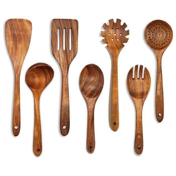 Köksredskap - Ej specificerat - 7-delat set *3 - Trä - Non-stick - Modernt