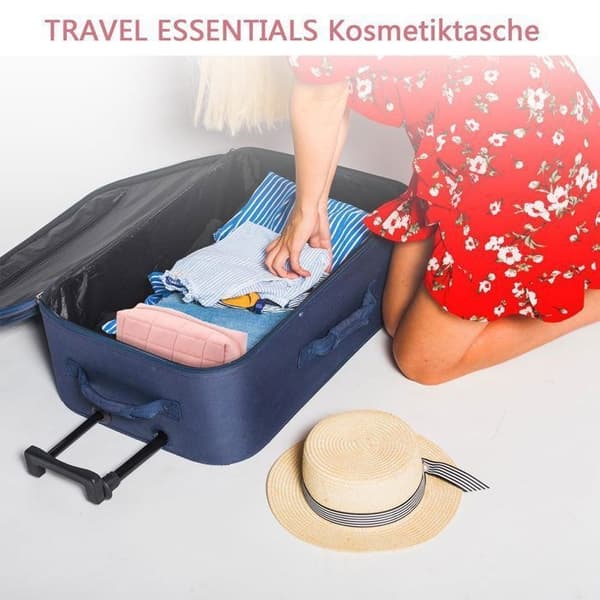 Makeuptaske, plys makeuptaske, makeuptaske, makeuptaske, blå