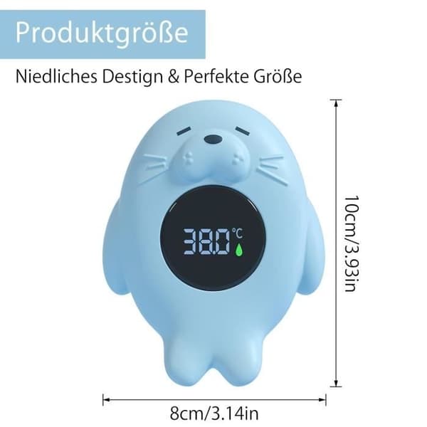 Digitalt babybadetermometer, havodderdesign, til badekar, præcist vandtermometer til børn, blåt badeværelse
