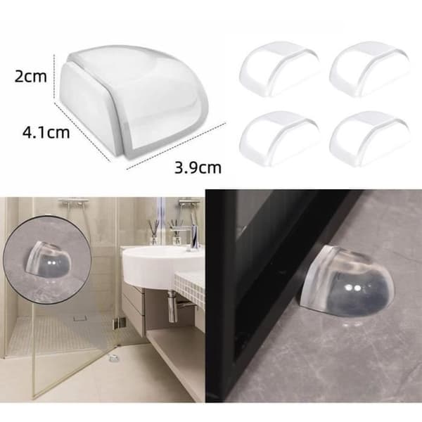 (Transparent) Dørstopper - Uspecificeret - Halvcirkel - Transparent - Gummi -