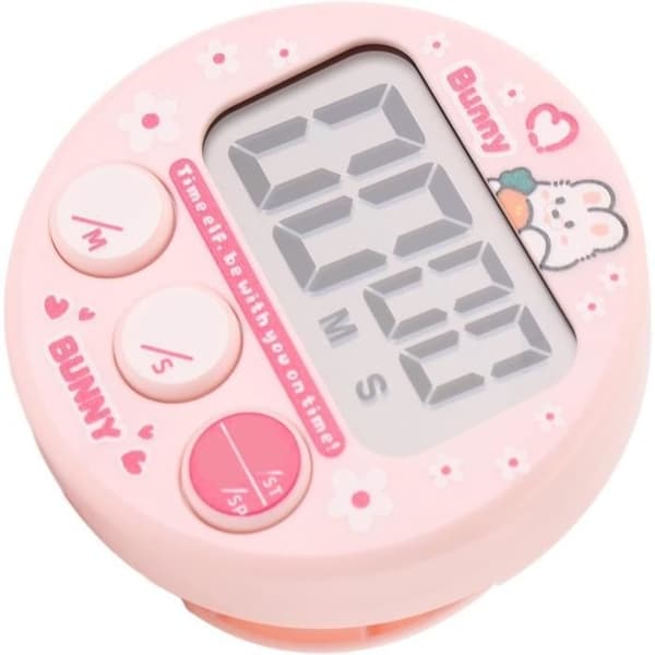 Tecknad elektronisk timer, digital magnetisk timer, LCD-skärm i plast, nedräkning