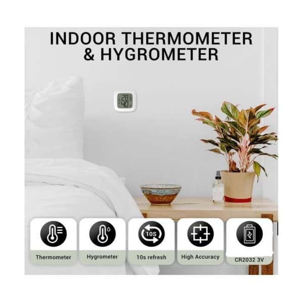 Inomhustermometer - Ej specificerad - Mini - 10s snabb kylning - Noggrann hygrometer - 4 stycken