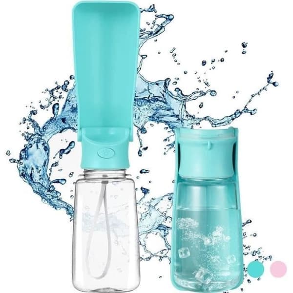 FODERDISPENSER Hundevandflaske - Multifunktionel kæledyrsvandflaske til hunde og katte - 550ML -