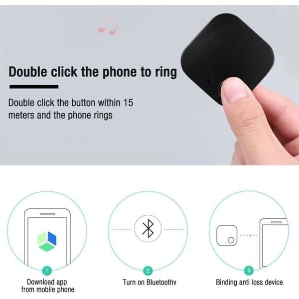 Nøglefinder, 4-delt nøglefinder Anti-lost tracker Bluetooth, multifunktionelle genstandsfindere
