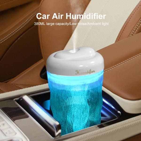 (Hvit) Luftfukter - HELLOVE - 380ml - Hvit - Lavt støynivå - Aroma Diffuser