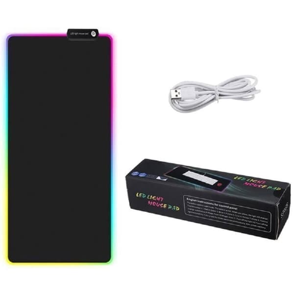 780*300*4MM Oplyst Gaming Musemåtte, Gaming Musemåtte med RGB LED Baggrundsbelysning