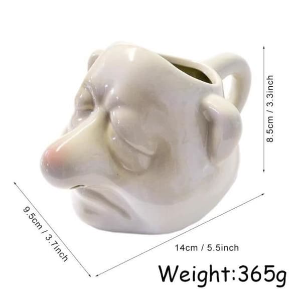 (Hvit) Eggseparator - Morsom - Keramikk - Hvit - 14x9,5x8,5cm - Ideell gave