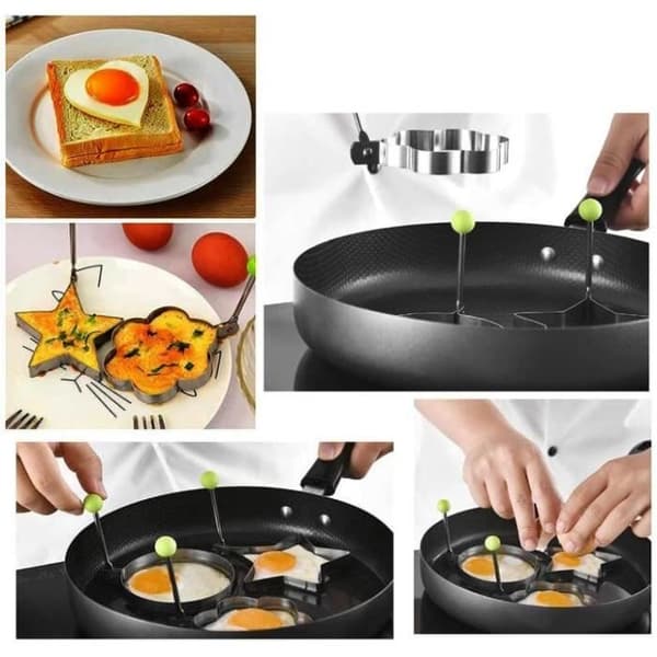 Spejlægsform - Rustfrit stål - 4 stk.