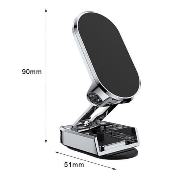 Universell magnetisk sammenleggbar bilholder, 360 roterende