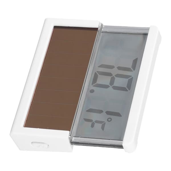 Solcellsakvarietermometer, digital transparent LCD-skärm, högprecisionssolcellsakvarietermometer