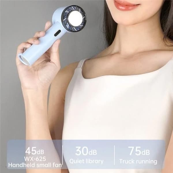 Mini bærbar sommerventilator, udendørs bærbar køleventilator med koldkompressionsfunktion - Blå