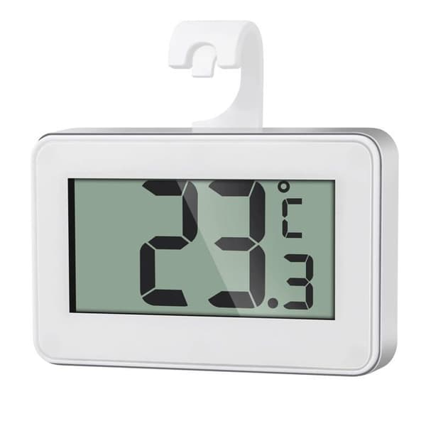 Mini digitalt køleskabstermometer, magnetisk frysertermometer med krog