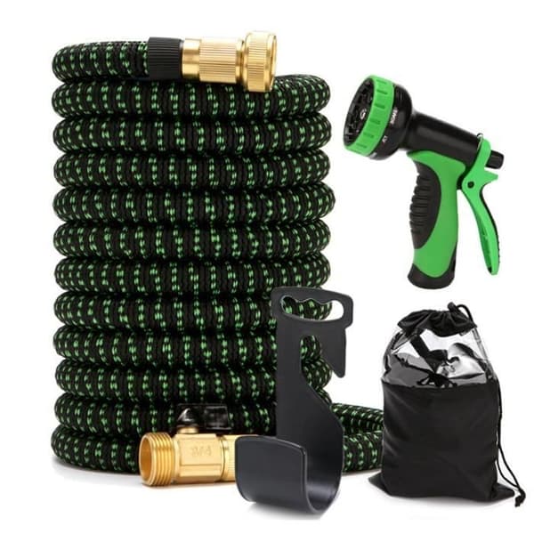 Hageslange - FlexiHose - 30M - 8 moduser - Sprøytepistol - Messingkobling