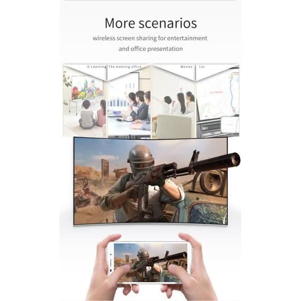 Trådlös HDMI-adapter - Google - 4K - Röststyrning - Kompatibel med Android/iOS - Vit