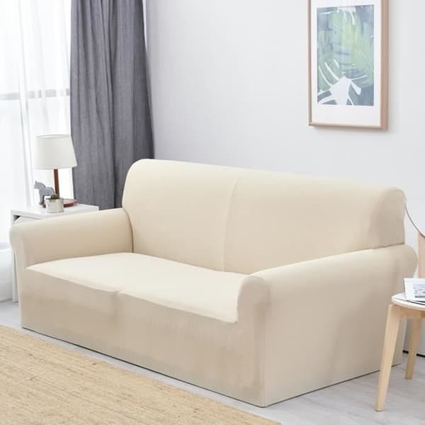 (Beige) Elastisk sofatrekk - Vanntett trekk - 3-seter - Beige