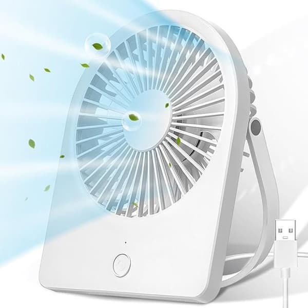 Mini ultra-stille bordventilator, USB-bordventilator, egnet til hjem og