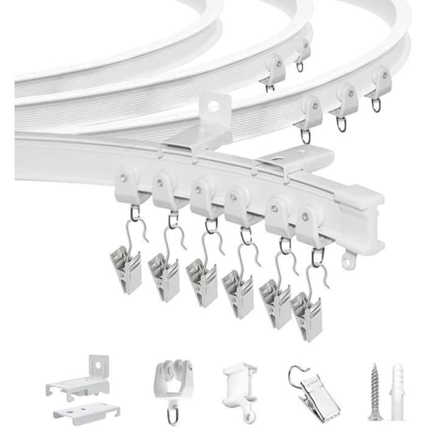 (Hvit) Gardinstang - LECOO - 6 meter - Fleksibel - Robust - Hvit